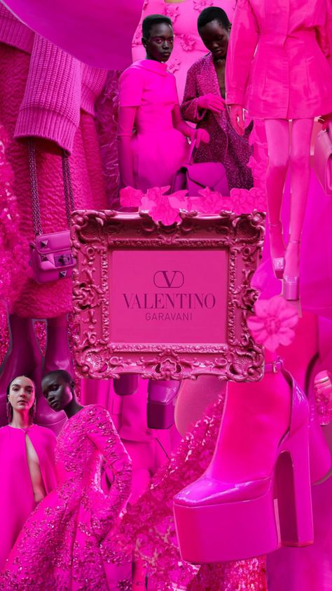 Fucshia Pink Aesthetic, Valentino Pink Aesthetic, Valentino Pp Pink, Valentino Aesthetic, Hot Pink Haute Couture, Pink Bmw, Pink Car Interior, Pink Ferrari, Pink Home Office