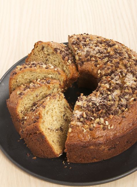 Sour Cream Banana Coffee Cake | Bake or Break Banana Sour Cream Cake, Recipes Using Sour Cream, Banana Coffee Cake, Banana Nut Cake, Banana Coffee Cakes, Banana Coffee, Sour Cream Coffee Cake, Coffee Cake Recipe, Sour Cream Recipes