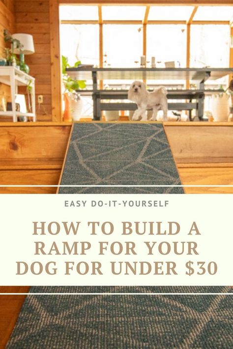 DIY Project: How to Build a Dog Ramp for $30 Diy Pet Ramp For Bed, Build A Ramp, Dog Ramp For Stairs, Diy Dog Ramp, Dog Ramp Diy, Dog Ramp For Truck, Steep Stairs, Dog Ramp For Bed, Ramp Stairs