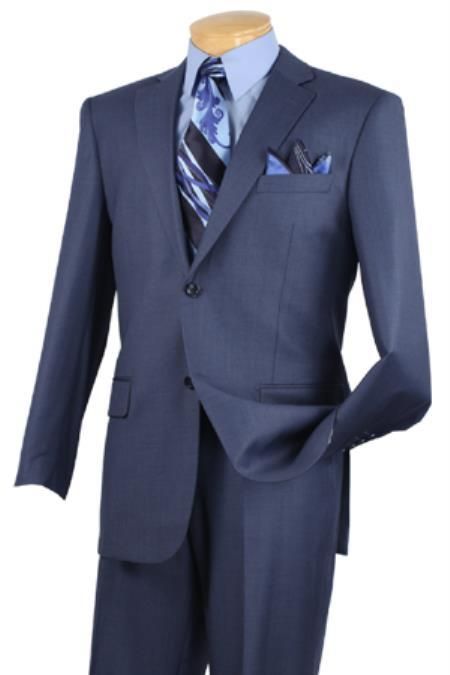 2 Buttons Luxurious Wool Feel Single Breasted Side vents Flat Front Pants Basket Weave Color: Blue Sharkskin Suit, Modern Fit Suit, Cheap Suits, Flat Front Pants, Slim Fit Suits, Fitted Suit, Men’s Suits, Single Breasted Jacket, Business Suit