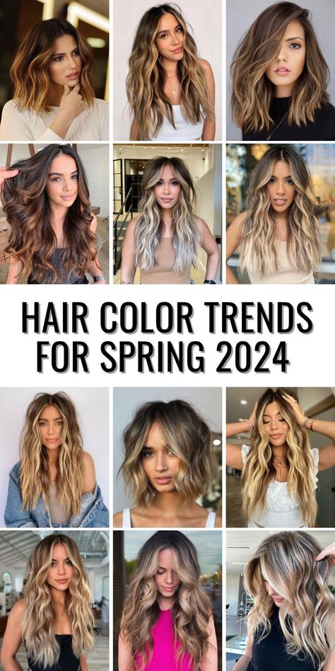 Spring Hair Color Trends, Spring Hair Trends, Summer Hair Trends, Rambut Brunette, Spring Hair Color, Brunette Balayage Hair, Balayage Brunette, Summer Hair Color For Brunettes, Hair Color Ideas For Brunettes