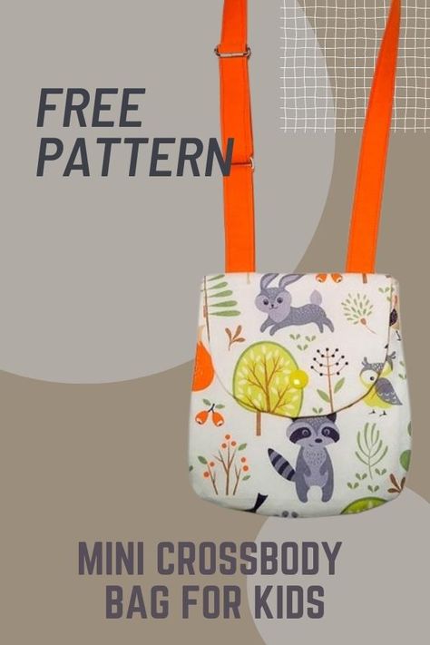 How To Make A Small Crossbody Purse, Patterns For Cross Body Bags, Easy Messenger Bag Pattern Free, Sewing Patterns For Children, Childs Purse Sewing Pattern Free, Children's Purses Sewing Patterns, Sewing A Small Bag, Mini Crossbody Bag Pattern, Small Cross Body Bag Pattern Free