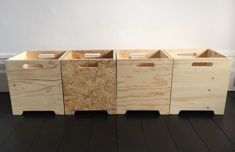 Handmade stackable wooden storage crates / by VampIndustries Osb Furniture, Vinyl Records Storage, Records Storage, Record Crate, Wooden Storage Crates, Storage Crates, Clothing Display, Vinyl Record Storage, Planter Design