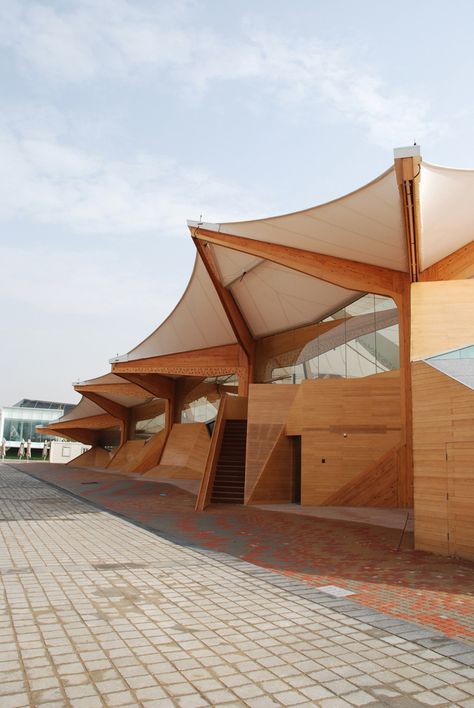 Norway Pavilion for Shanghai World Expo 2010 Water Architecture, Membrane Structure, Canopy Architecture, Pavilion Architecture, World Fair, Urban Development, Patio Shade, Canopy Design, Earthship