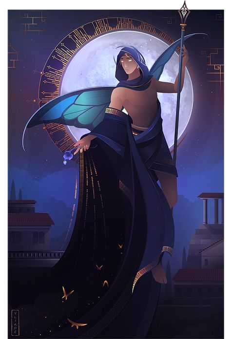 Morpheus ~ Greek Mythology by Yliade on DeviantArt God Reference, God Of Sleep, Sphinx Egyptian, Locked Tomb, Greek Gods And Goddesses, Greek Mythology Art, Roman Mythology, Mythology Art, Goddess Art