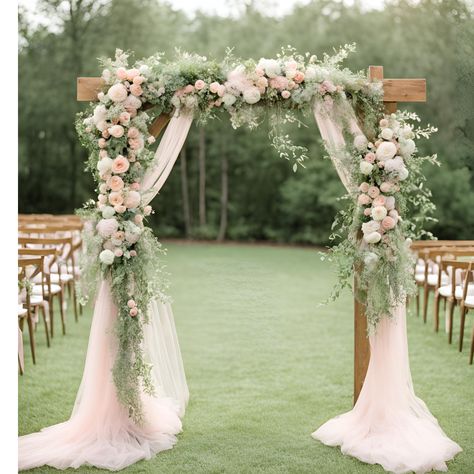 Sage Wedding Arch Ideas, Sage Gold And Pink Wedding, Wedding Pink Green White, Sage Green Blush Pink White Wedding, Sage Green And Blush Pink Rustic Wedding, Plush Pink And Sage Green Wedding, Sage Green And Blush Wedding Arch, Sage And Pink Wedding Color Schemes, Dusty Pink Sage Green Wedding