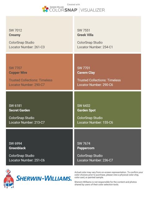 Mexican Earth Tones, Southwestern Decorating Bathroom, Sherwin Williams Terracotta Paint, Spanish Modern Color Palette, Wherein Williams Color Palette, Earth Tone Color Palette Kitchen, Modern Southwest Color Palette, Property Color Palette, Terracotta And Green Palette