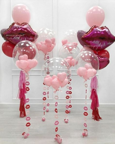 Balloon Valentine Ideas, Valentines Day Balloon Ideas, Diy Valentine Gifts For Him, Balloon Arch Birthday Party, Valentines Balloons Decorations, Valentines Nail Designs, Valentines Balloons Bouquet, Valentines Day Balloons, Valentines Window Display