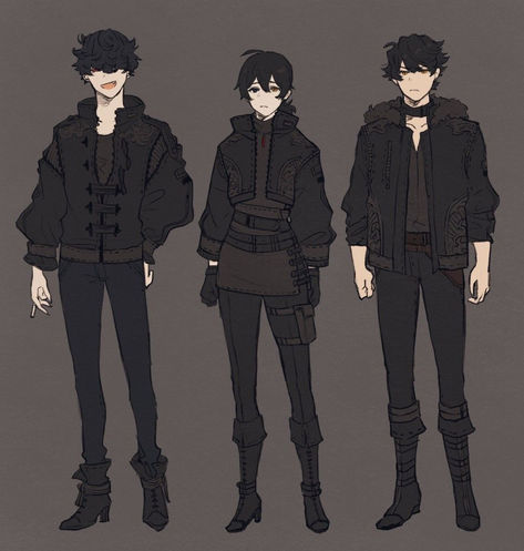 Black Suit Character Design Male, Villain Costume Design Male, Jacket Character Design Male, Villain Oc Art Male, Male Oc Clothes Ideas, Character Outfit Design Male, Men Assassin Outfit, Adventurer Outfit Fantasy Male Drawing, Villian Clothes Male