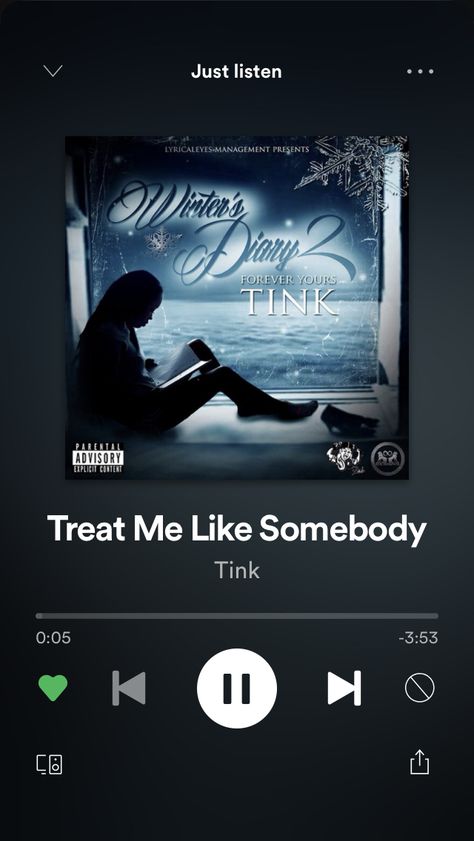 Treat Me Like Somebody Tink Lyrics, Album Posters, Therapy Playlist, Music Poster Ideas, Couple Activities, Yours Lyrics, Count On You, Just So You Know, Music Album Cover