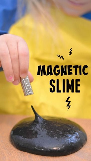 Homemade Magnetic Slime- TOO COOL! This stuff takes minutes to make & is a sure way to WOW the kids! Magnetic Slime, Vetenskapliga Experiment, Science Experience, Teaching Mama, Kid Science, Diy Slime Recipe, Slime For Kids, Kid Experiments, Silly Putty