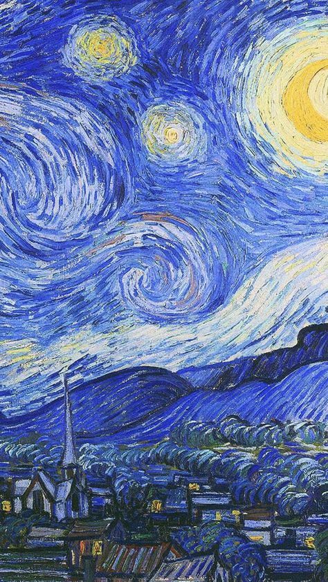 Van Gogh Wallpaper, Space Art Gallery, Arte Van Gogh, Witchy Wallpaper, The Starry Night, Van Gogh Paintings, Van Gogh Art, Starry Night Van Gogh, Art Wallpaper Iphone