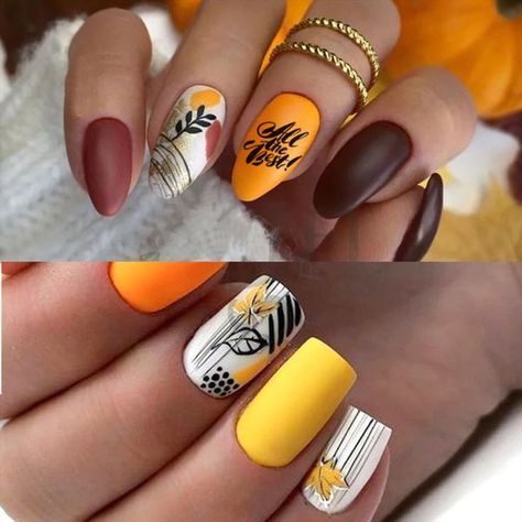 Fall Nails Autumn Animal, Leaf Pumpkin, Pumpkin Turkey, Autumn Animals, Thanksgiving Nail, Cute Autumn, Nail Art Stickers Decals, Graffiti Designs, Thanksgiving Nails