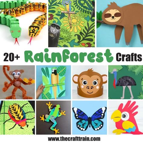 Rainforest Preschool Art, Rainforest Crafts Kindergarten, Rainforest Preschool Crafts, Rainforest Frog Craft, Jungle Activities For Kindergarten, Amazon Rainforest Crafts For Kids, Vbs Jungle Crafts, Amazon Rainforest Activities, Rainforest Activities 2nd Grade