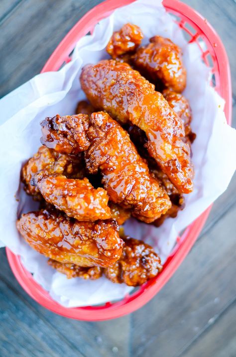 Wingers Sticky Fingers, Sweet Chicken, Spicy Chicken Recipes, Sticky Fingers, Chicken Fingers, Orange Recipes, Chicken Dishes Recipes, Dinner Dishes, Food Obsession