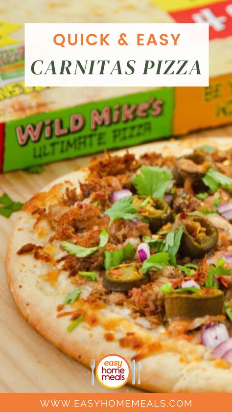 Get ready to sink your teeth into a pizza that's bold, juicy, and downright addictive!🤤 This Carnitas Pizza takes your taste buds on a wild ride with its irresistible combination of flavors.🍕 🔥 Grab your Wild Mike's Ultimate Pizza 9" Fun Size Cheese Pizza and top with carnitas for a slice that leaves your tastebuds begging for an encore. 👏 #Carnitas #CarnitasPizza #PizzaRecipe #EasyHomeMeals #EasyDinnerRecipe #Pizza #WildMikes #Instafood