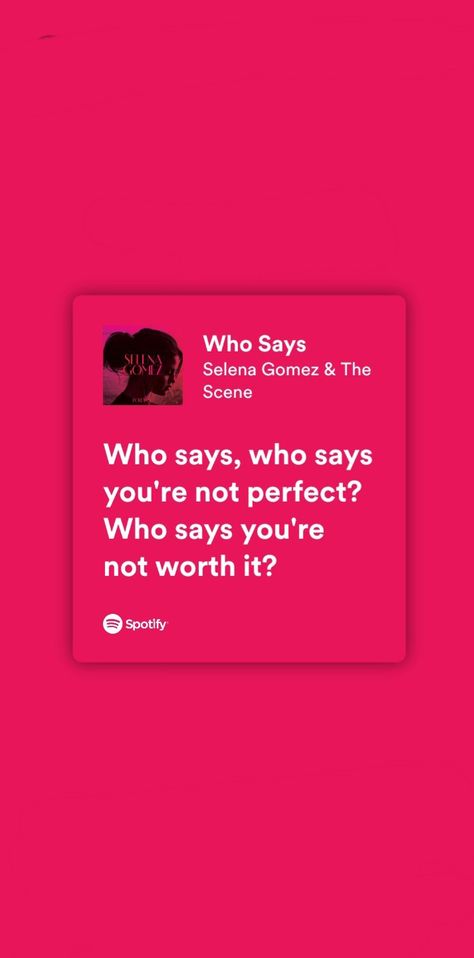 Who Says Song, Who Says Selena Gomez, Song Spotify, Who Said, Me Me Me Song, Selena Gomez, Bts Jungkook, Vision Board, Bts