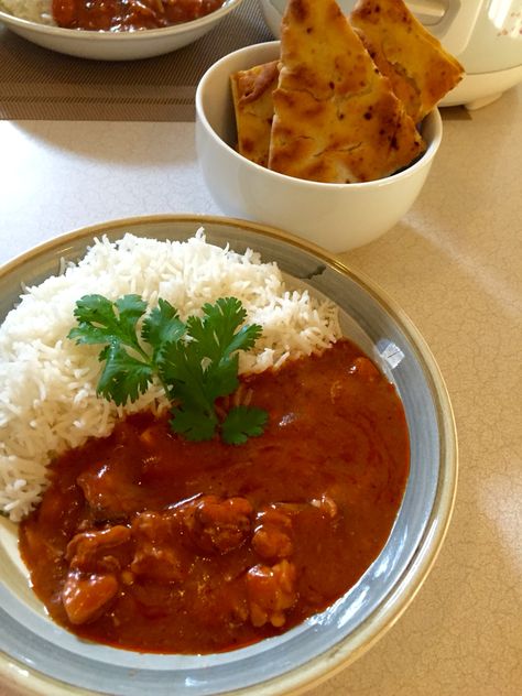 Butter Chicken with Basmati Rice Basmati Rice, Butter Chicken, Chana Masala, Bon Appetit, Yummy Food, Chicken, Ethnic Recipes