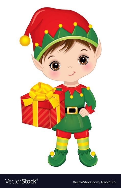 Christmas Elf Clipart, Elf Images, Elf Clipart, Elf Boy, Box Vector, Xmas Elf, Baby Blog, Santa Helper, Santa's Elves