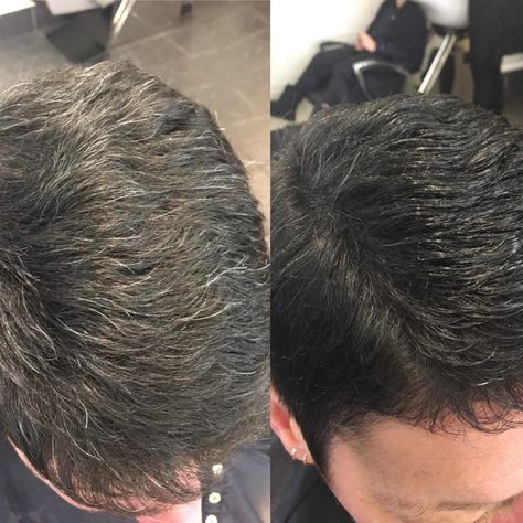 Following our post about the new Aveda Men's hair colour range, we've had lots of you enquire. We thought we'd post a little Before and  After! As you can see the colour has just masked some of those white hairs! For more information please call 01245 251111 or email us at reception@westwoodhair.co.uk  #malegrooming #barbering #avedamen #hairdressing #westwood #chelmsford #essex Stop Grey Hair, Grey Blending, Mens Hair Colour, Strengthen Hair Follicles, Men Hair Color, Gray Coverage, Mens Hair, Damaged Hair Repair, Promotes Hair Growth