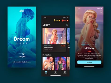 Interactive Stories Game UI by Artem Mardezhev on Dribbble Interactive Story Games, Lets Move, Game Ui Design, Interactive Stories, App Design Inspiration, Story Games, Utila, Reading Time, New Students