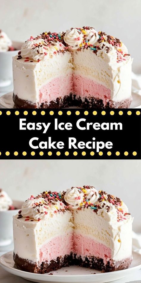 Searching for a simple yet indulgent dessert? This Ice Cream Cake Recipe is quick to prepare and offers endless flavor combinations, ensuring your family will ask for seconds at every celebration.Ice Cream Cake Recipe Ice Cream Cake Recipe Homemade, Carvel Ice Cream Cake, Ice Cream And Cake, Diy Ice Cream Cake, Easy Ice Cream Cake, Homemade Ice Cream Cake, Cream Cake Recipe, Ice Cream Cake Recipe, Delicious Ice Cream