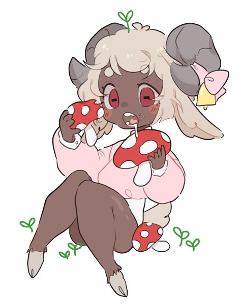 Sheep Fursona, Sheep Character Design, Cute Oc Art, Cute Sheep Art, Sheep Oc, Drawing Chibi, Arte Inspo, Cartoon Character Design, Kawaii Art