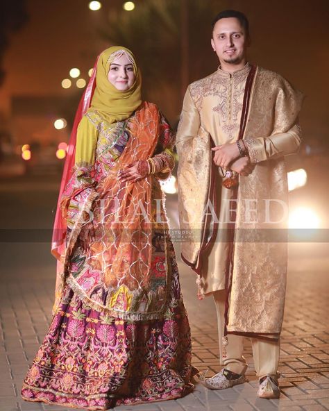 Image may contain: 2 people, people standing Muslim Wedding Dress Hijab Bride Pakistani, Hijab Bride Pakistani, Haldi Brides, Brides Pakistani, Muslim Wedding Dress Hijab Bride, Wedding Dress Hijab, Pakistani Bridal Couture, Bridal Hijab Styles, Hijabi Brides