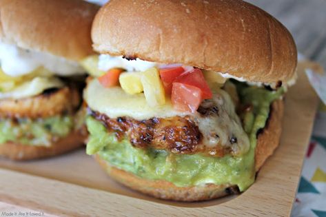 Teriyaki Chicken Sliders with @sabra guacamole and pineapple salsa Teriyaki Chicken Sliders, Super Bowl Menu, Homemade Chinese Food, Cilantro Chicken, Takeout Food, Burger Sliders, Chicken Sliders, Chicken Burger, Sweet N Sour Chicken