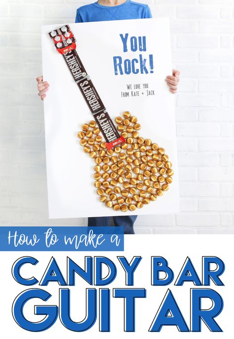 Guitar Graduation Party Ideas, Guitar Party Decorations, Fathers Day Decor, Gift Treats, Guitar Party, Guitar Crafts, Flowers At Home, Miniature Bar, Candy Ideas