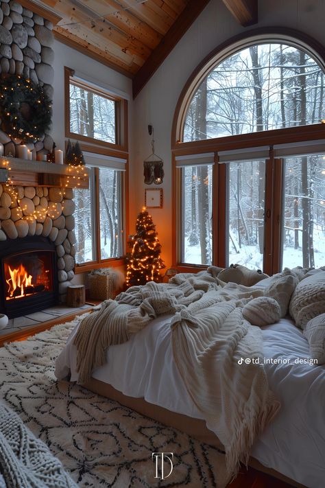 Cozy Winter Cabin Aesthetic, Christmas Bedroom Aesthetic, Cosy Bedrooms, Winter Moodboard, Winter Whimsy, Ski Condo, Jingle Jangle, Cozy Bedrooms, Cabin Aesthetic