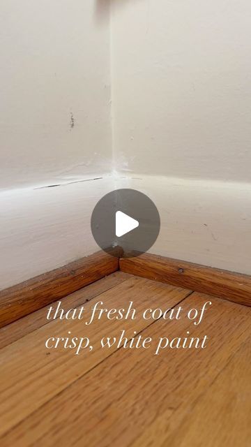 Anna Louise Carter on Instagram: "As we’ve updated each room in our home, I’ve painted all the trim to Pure White by @sherwinwilliams. Based on the paint cans left in the basement by the previous owner, all trim was Dover White by @sherwinwilliams. It’s so satisfying to see that crisp white go on all the trim! And yes, I know our trim work is a little beat up and the hardwoods aren’t pristine, but that’s character 😉 Welcome to updating a home without renovating; paint will do just fine for the time being! We’re very slowly getting the nursery painted and complete. I just don’t have the energy these days, but I think once we get the walls painted, the rest will come together quickly! #whitetrim #diyblogger #nurserydecor #satisfyingvideos Do you like white trim or a bright colored tri How To Paint Trim White, Painting Trim White, Anna Louise, Dover White, Nursery Paintings, Trim Work, So Satisfying, Painting Trim, The Basement