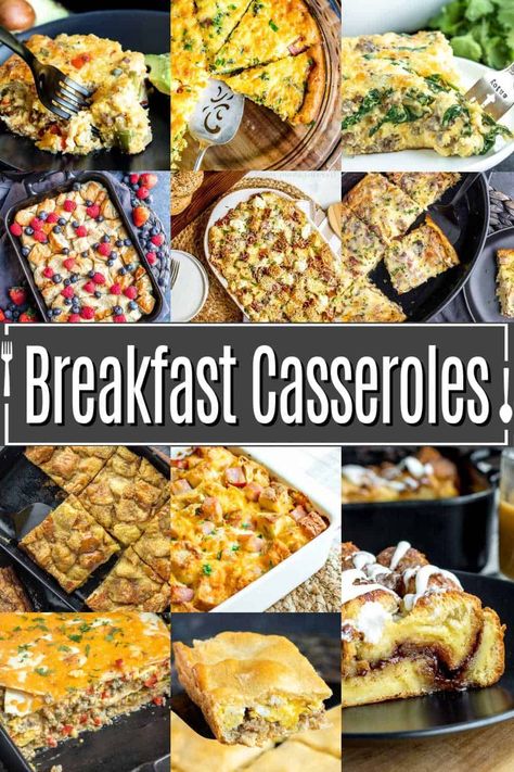 Easy breakfast casseroles including classic French toast bakes, your favorite breakfast sandwiches, and keto breakfast ideas that everyone will love. Perfect for busy weekdays or Sunday brunch, these easy breakfast ideas are sure to be a favorite, and they are super simple to put together. Breakfast Casserole Ideas, Easy Breakfast Casseroles, Casserole Ideas, Keto Breakfast Ideas, Easy Breakfast Casserole, Classic French Toast, Casserole Easy, French Breakfast, Breakfast Casseroles