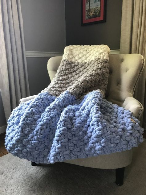 Periwinkle Blanket, Aqua Throw Blanket, Light Blue Blanket, Super Chunky Knit Blanket, Super Chunky Knit, Chenille Blanket, Chunky Crochet Blanket, Chenille Throw, Chunky Knit Throw