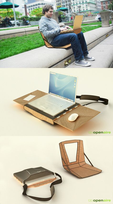 Laptop case/workspace designed by Openaire Seriously good. Fashion Design Workspace, Portable Furniture Design, Design Workspace, Desk Workspace, Portable Furniture, Workspace Office, Workspace Desk, Furniture Design Sketches, Industrial Design Sketch