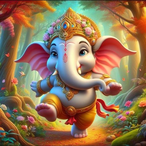 Bappa Painting, Ganesh Bappa, Jai Shree Ganesh, Ganesha Chaturthi, Jai Ganesh, Jumma Mubarak Beautiful Images, Ganpati Bappa Morya, Tough Girl Quotes, Baby Ganesha