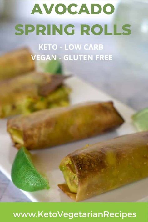 Spring Recipes Vegetarian, Dessert Spring, Avocado Keto, Avocado Snack, Spring Recipes Dinner, Spring Recipes Dessert, Spring Roll Recipe, Lchf Recipes, Low Carb Vegan