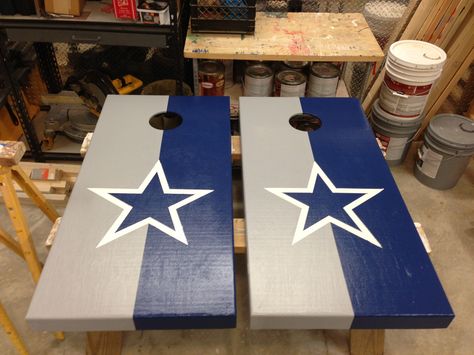 Dallas Cowboys cornhole boards Police Cornhole Boards, Ou Cornhole Boards, Texas Flag Cornhole Boards, Cowboys Cornhole Boards Designs, Colts Cornhole Boards, Diy Cornhole Boards, Cornhole Boards Designs, Corn Hole Diy, Outside Games