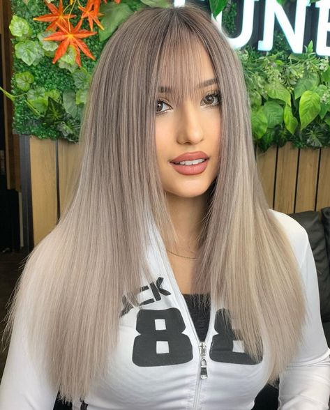 Greige Color Melt for Fine Hair Copper Blonde Hair Color, Gold Balayage, Pale Blonde Hair, Buttery Blonde, Going Blonde, Beautiful Blonde Hair, White Blonde Hair, Pale Blonde, Caramel Blonde