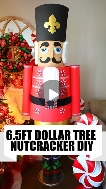 353K likes, 3,027 comments - bargainbethany on November 9, 2023: "My Best @dollartree Christmas DIY. Giant 6.5ft Nutcracker that cost me $20 to make. #dollartree #dollartreechristmasdiys #dollartreediys #christmasdiys #christmasdecor #dollartreechristmas". Toy Soldier Christmas Decor Diy, Diy Giant Nutcracker Christmas Decor, Giant Nutcracker Diy How To Make, Clay Pot Nutcracker Soldier, Toilet Paper Nutcracker, Tin Soldiers Christmas Diy, Diy Outdoor Nutcracker Christmas Decor, 6ft Nutcracker Diy, Diy Nutcracker Drum