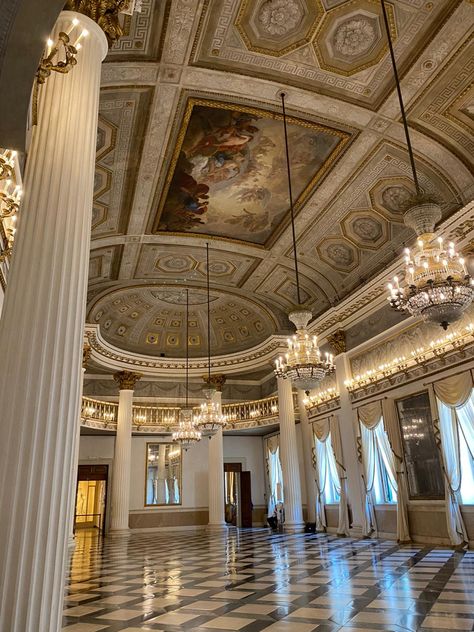 Ballroom, gold, chandelier, palace, Venice, Italy, paintings Ballroom Interior, Old Ballroom, Venice Buildings, Old Palace, Baroque Architecture, Museum Architecture, Architecture Old, Architecture Portfolio, Classic Interior