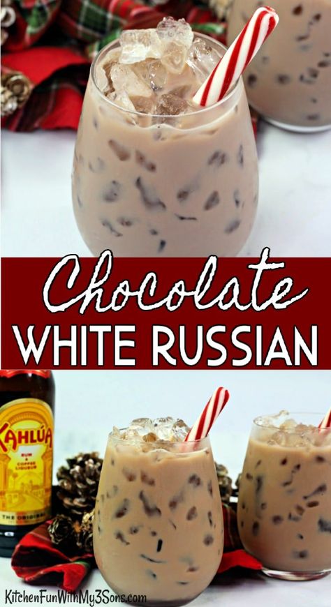 Low Proof Cocktails, Kahlua Martini Recipes, White Russian Variations, Thirst Quenching Drinks, Kaluha Recipes Drinks, Chocolate White Russian, White Russian Drink, White Russian Recipe, Kahlua Drinks