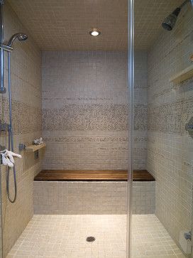 Bathroom Steam Shower Slab Benches Design Ideas, Pictures, Remodel, and Decor - page 79 Custom Vanity Cabinets, Teak Shower Seat, Bathroom Bench, Teak Shower Bench, Master Shower, Small Showers, Shower Seat, Shower Chair, Shower Bench