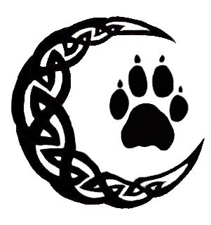 paw crescent moon Wolf Paw Tattoos, Wolf And Moon Tattoo, Paw Tattoos, Tatoo Dog, Wolf Paw Print, Paw Drawing, Tattoo Samples, Wolf And Moon, Celtic Moon