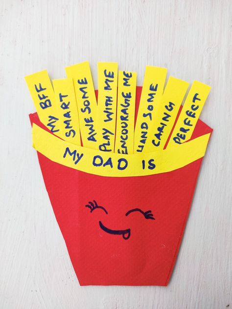 French fries with dad quotes Tēvu Diena, Appreciation Activities, Parent Appreciation, Mothers Day Coloring Cards, Snowflake Coloring Pages, Diy Father's Day Crafts, Mothers Day Coloring Pages, French Crafts, Primary Ideas