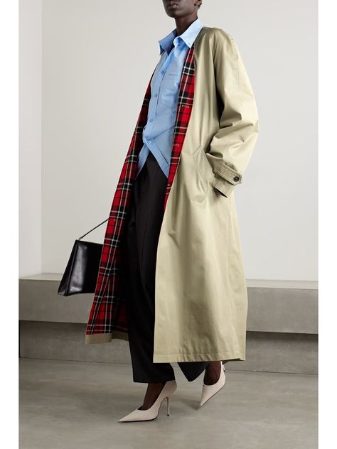 BALENCIAGA Oversized belted cotton-drill trench coat | NET-A-PORTER Oversized Trench Coat, Soft Dramatic, What To Wear Today, Curved Back, Charlotte Tilbury, Winter Style, Well Dressed, Net A Porter, Minimalist Fashion