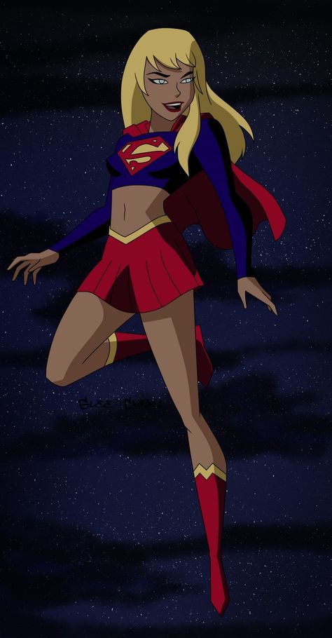 Batgirl Bruce Timm, Supergirl Justice League Unlimited, Entei Pokemon, Injustice Characters, New Character Design, Dc Animation, Dc Animated Universe, Phil Cho, Supergirl Costume