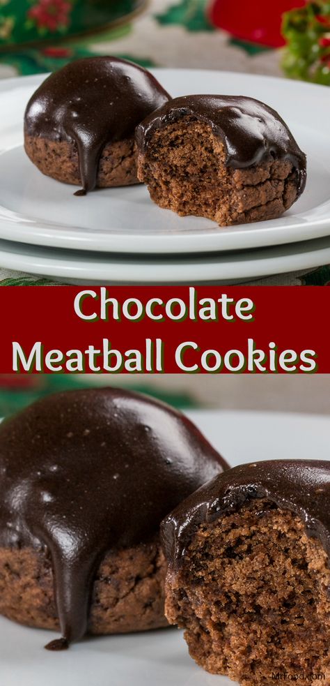 If you grew up in an Italian household or had friends who did, then you're probably familiar with "meatball cookies." For those of you who aren't, a meatball cookie is just an Italian cookie that's shaped like a meatball. Our Chocolate Meatball Cookies are a great addition to any holiday cookie platter and can spark up some fun conversation! Meatball Cookies Italian, Italian Meatball Cookies Recipe, Italian Chocolate Meatball Cookies, Chocolate Ball Cookies, Ball Cookies Recipes, Chocolate Meatball Cookies, Italian Meatball Cookies, Italian Chocolate Cookies, 2023 Desserts