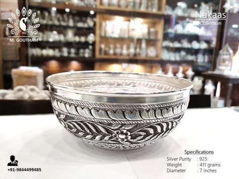 Silver Articles, Punch Bowl, 925 Silver, Bowl, Silver, Quick Saves