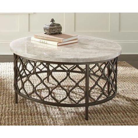 Metal Base Coffee Table, Steve Silver Furniture, Southern Porches, Teal Decor, Cocktail Coffee, Star Furniture, Entry Furniture, Round Cocktail Tables, Decor 2023